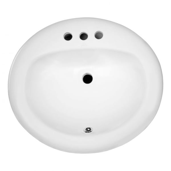 Anzzi Cadenza 20.5" Ceramic Drop In Sink Basin in White LS-AZ097 - main
